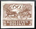 Stamp of Poland » Poland Later Issues 1918 approx. Group of 98 essays in black or colour