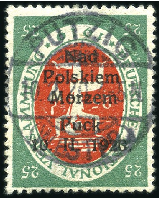 Stamp of Poland » Poland Later Issues Local Post Puck Set of three ovptd values on small