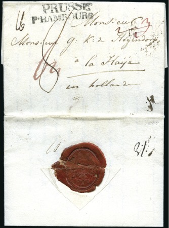 Stamp of Poland » Poland 1858-1860 Russia Used In Poland (1st Period) 1813 Cover from Posen to Holland, very fine