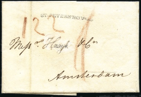 Stamp of Russia » Russia Imperial Pre-Stamp Postal History 1804 Cover from Saint Petersbourg to Holland with 