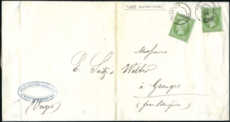 Stamp of France 1868 Imprimé daté Bombay, le 1er octobre 1868 anno