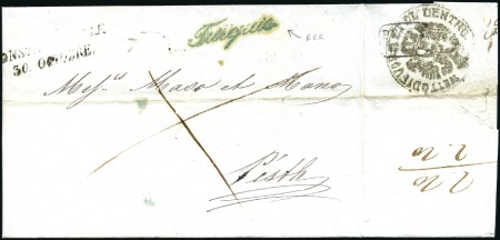 Stamp of Turkey » Pre-Adhesive Period 1844 Cover from Constantinople to Pesth with unrec