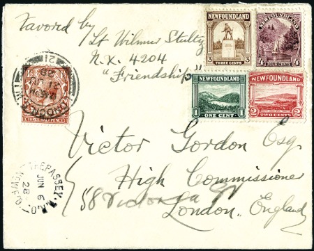 Stamp of Canada » Newfoundland ONE OF ONLY 3 COVERS KNOWN

1928 (Jun 17) The St