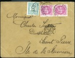 Stamp of Portugal 1889-90, Group of five covers to REUNION ISLANDS i