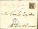 Stamp of Cuba 1889-90, Two covers to REUNION ISLAND incl. a regi