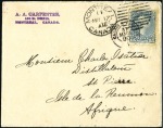 Stamp of Canada 1890ca. Pair of envelopes to REUNION; 1890 (Mar 17