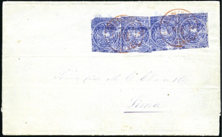 Stamp of Ecuador » 1865-72 First Issue 1873 Complete folded letter from Guayaquil (March 