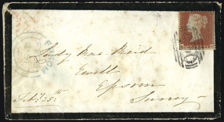 Stamp of Great Britain » 1854-70 Perforated Line Engraved ARCHER TRIAL PERFORATION: 1850-54 1d Red-Brown pl.