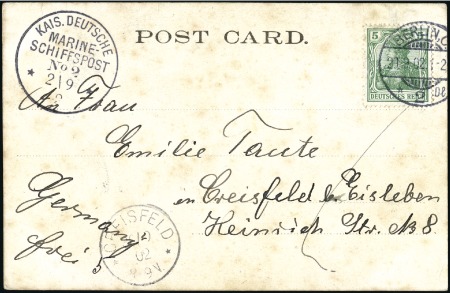 Stamp of Germany » German Navy Ship Post 1902 GERMANIA period: "PISA - paid-in-cash" provis