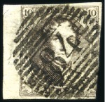 Stamp of Belgium » Belgique. 1863 Médaillons dentelés (COB 13-16) Bel ensemble de timbres en un album comprenant 4ex