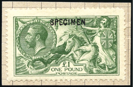 Stamp of Great Britain » King George V 1913 Waterlow Searhorse set of four with SPECIMEN 