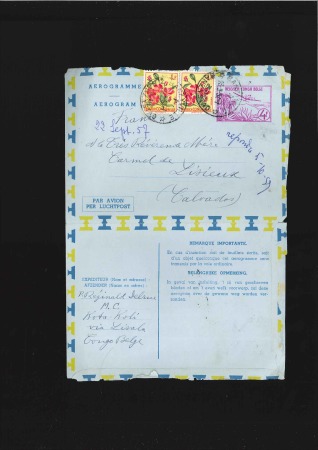 Stamp of Kenya, Uganda and Tanganyika » Kenya, Uganda and Tanganyika 1952-54 Group of 6 airmal lettersheets from a Miss