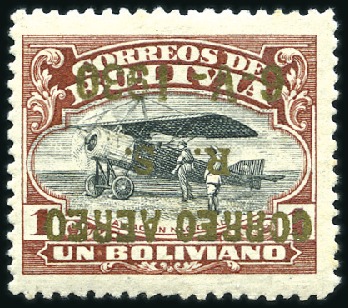 Stamp of Bolivia 1930 Zeppelin Issues: Specialized group on stockca