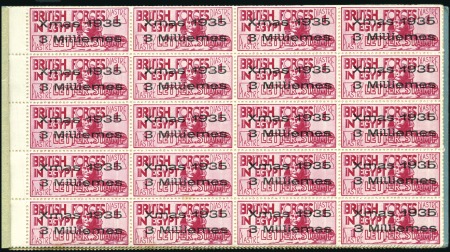 Stamp of Egypt » British Forces in Egypt 1932-35 1935 3m on1pi carmine complete booklet of 100 in f