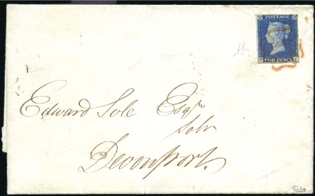 Stamp of Great Britain » 1840 2d Blue (ordered by plate number) Plate 2 TI with fine to good margins, tiny corner 
