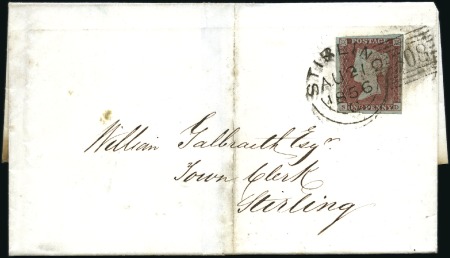 Stamp of Great Britain » 1841 1d Red 1856 (Aug 21) Wrapper from to St. Ninians to Stirl