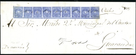 Stamp of Ecuador » 1865-72 First Issue 1/2 Blue, 1st printing and 1st setting, very clear