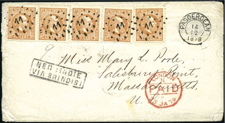 Stamp of Netherlands Colonies » Netherlands Indies 1870-1878 Envelopes (3) franked 25C, 50C (both fro