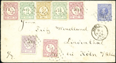 Stamp of Netherlands 1888-1890 Postal stationery envelopes 5c blue bear