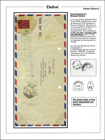 Stamp of United Arab Emirates » Dubai 1963 & 1964 Envelopes with postal stationery cut-o