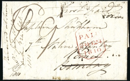 Stamp of India 1810 Entire from England to Bombay with London "PA