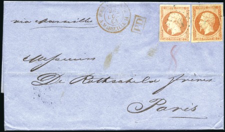 Stamp of France 1864 Lettre de Shang-Hai pour Paris avec Empire no