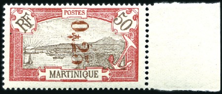 Stamp of Colonies françaises » Martinique 1924 25c sur 50c rouge, neuf sans ch., TB, signé A