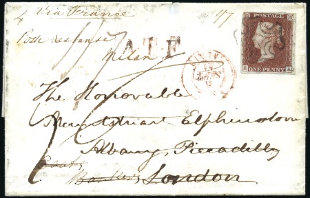 Stamp of Great Britain » 1840 1d Black and 1d Red plates 1a to 11 Plate 10 ES from the red printing with fine to lar
