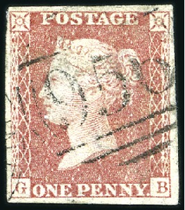 Stamp of Great Britain » 1854-70 Perforated Line Engraved Plate 46 GB IMPERFORATE with fine to large margins