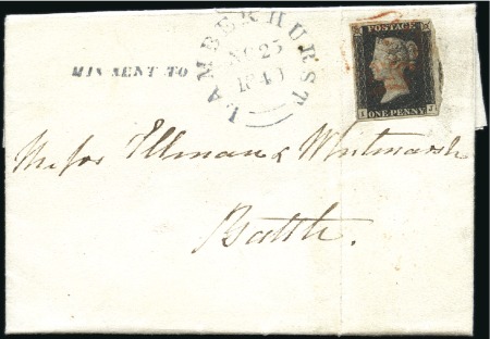 Stamp of Great Britain » 1840 1d Black and 1d Red plates 1a to 11 Plate 5 IJ with good to huge margins (although mar