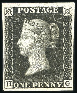 Stamp of Great Britain » 1840 1d Black and 1d Red plates 1a to 11 Plate 6 HG in grey-black on thin paper with good t