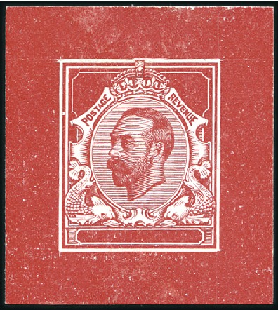 Stamp of Great Britain » King George V 1911 1/2d Deep Carmine die proof of the accepted d