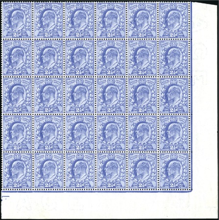 Stamp of Great Britain » King Edward VII 1902 2 1/2d Deep Ultramarine, De La Rue, pl.2 perf