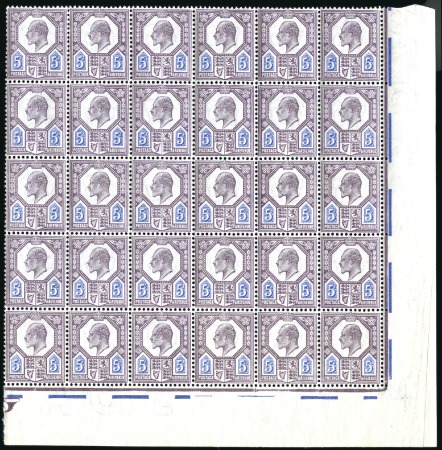 Stamp of Great Britain » King Edward VII 1902 5d Dull Purple & Ultramarine, De La Rue, head