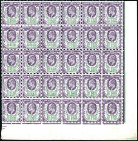 Stamp of Great Britain » King Edward VII 1905 1 1/2d Pale Dull Purple & Green, De La Rue, h