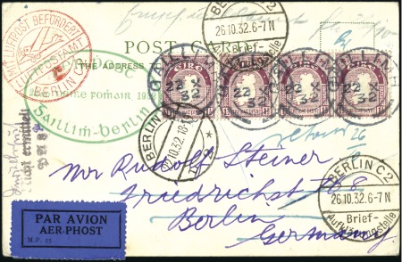 Stamp of Ireland 1932 (Oct 22) Galway to Berlin flight with 1922-23