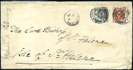 Stamp of Great Britain » 1855-1900 Surface Printed 1898 (Jun 16) Envelope to ST. HELENA with 1887-190