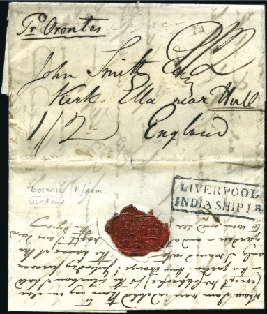 Stamp of India 1833 (Jul 17) Entire from "Botanic Gardens", Calcu