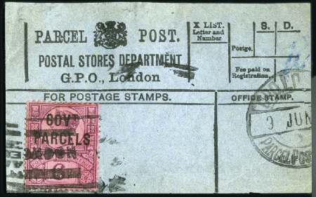 Stamp of Great Britain » Officials GOVERNMENT PARCELS: G.P.O. Parcel post label with 
