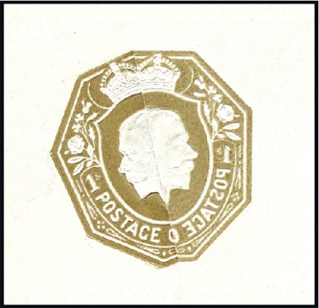 Stamp of Great Britain » Telegraphs 1920 1s Olive Brown die on telegraph form for stoc