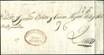 Stamp of Ecuador » Pre-Adhesive Covers 1831-34 (circa), Official wrapper and two fronts, 