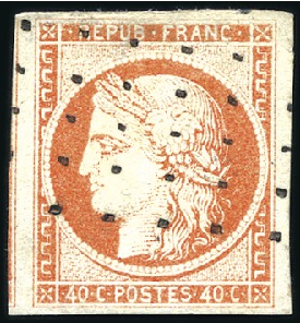 Stamp of France » Collections 1849 Petite sélection dont 15c vert (x4), 40c oran