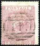 Stamp of Ecuador » British Post Office GB 1sh Green, plate 4 horiz. pair (pos. AK-AL, som