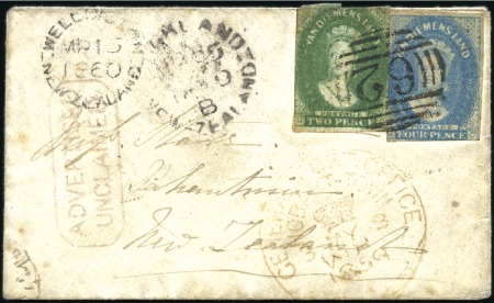 Stamp of Australia » Tasmania 1857-60 Wmk double lined numerals 2d Deep Green an
