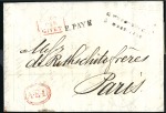 Stamp of Russia 1840-1869, RUSSIA 40 prestamp covers to France sho