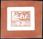 Stamp of Great Britain » Channel Islands » Jersey 1943-44 1/2d half sized cut-down die proof essays 