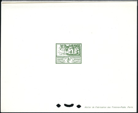 Stamp of Great Britain » Channel Islands » Jersey 1943-44 1/2d to 3d set of Epreuves-de-Luxe in issu