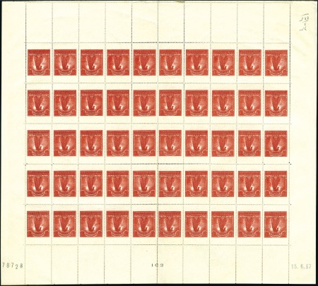 Stamp of Australia » Commonwealth of Australia 1937 FRENCH ESSAY of the 1s Lyrebird in complete s