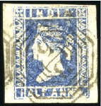 Stamp of India USED IN BURMA: 1854-55 1/2a, 1a, 2a and 4a with "B