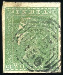 Stamp of India USED IN BURMA: 1854-55 1/2a, 1a, 2a and 4a with "B